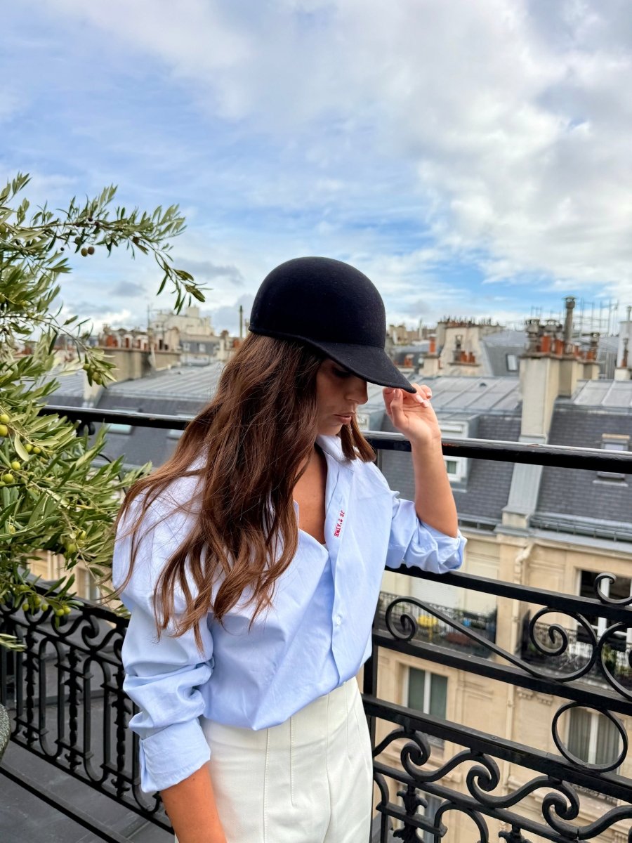 Casquette Billy en laine feutrine – Noir – vue 3