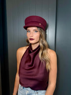 Casquette James en laine feutrine – Bordeaux – vue 6