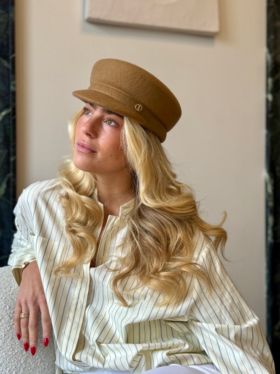 Casquette James en laine feutrine – Camel – vue 1