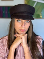 Casquette James en laine feutrine – Choco – vue 2