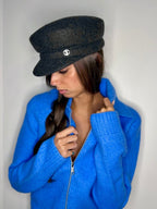Casquette James en laine feutrine – Gris chiné foncé – vue 2
