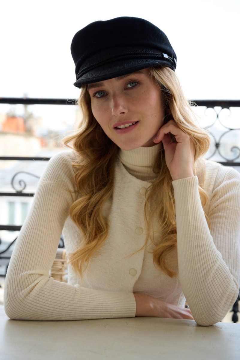 Casquette marin en laine – Noir – vue 2