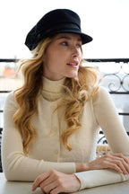 Casquette marin en laine – Noir – vue 3