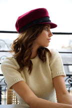 Casquette marin en laine – Rouge – vue 2