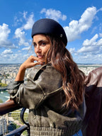 Casquette Plate Bombée en Laine Bleu chiné - Joe & Mey