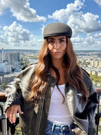 Casquette Plate Bombée en Laine Choco - Joe & Mey