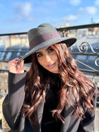 Chloé ASYMÉTRIQUE en Laine Bord 8cm Gris Chinée Foncé - Joe & Mey