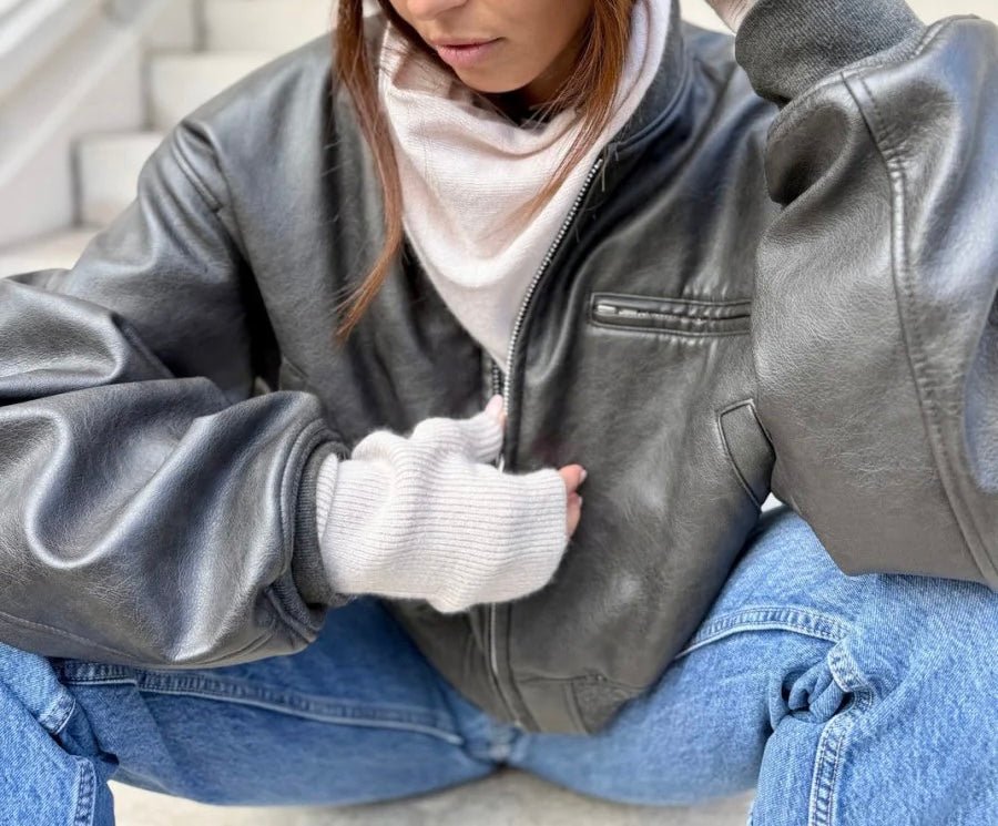 Coffret Triangle Bandana & Mitaines beige - Joe & Mey