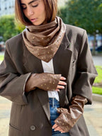 Coffret Triangle & Mitaines Œillets choco - Joe & Mey