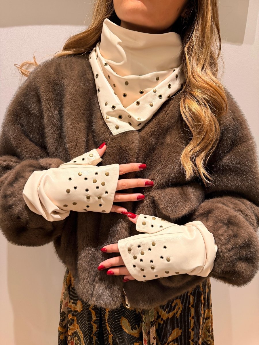 Coffret Triangle & Mitaines Œillets Ecru - Joe & Mey