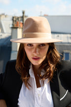 Fédora John en laine – Beige – vue 1