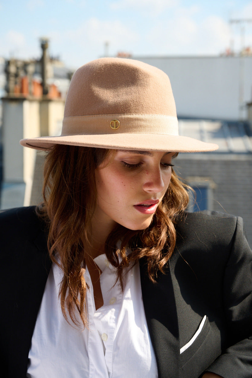 Fédora John en laine – Beige – vue 2