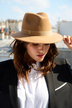 Fédora John en laine – Camel – vue 1