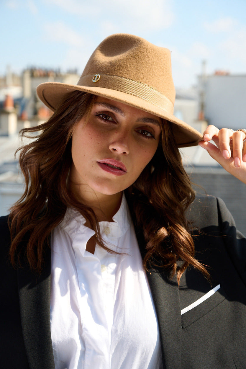 Fédora John en laine – Camel – vue 2