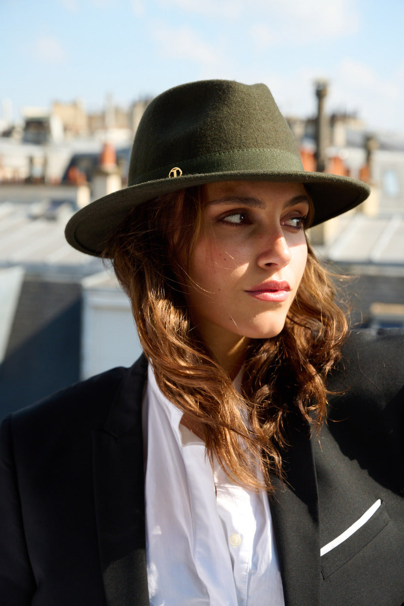 Fédora John en laine – Kaki – vue 2