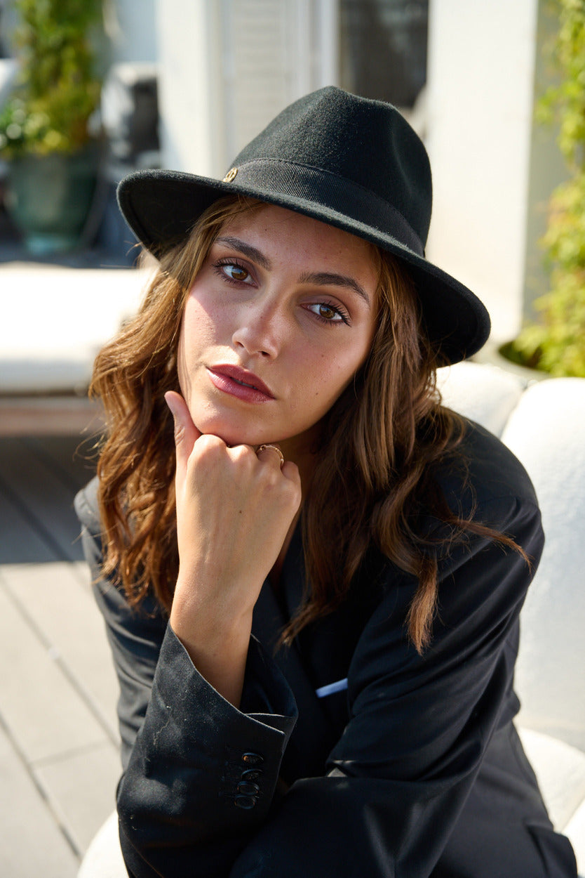Fédora John en laine – Noir – vue 1