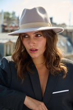 Fédora John en laine – Taupe – vue 2