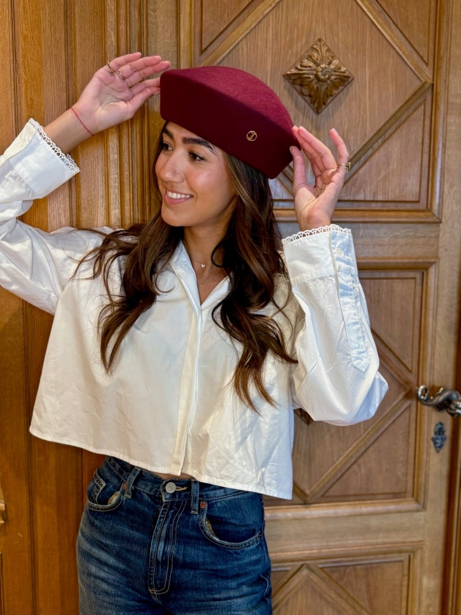 Gigi Béret en Laine Bordeaux - Joe & Mey