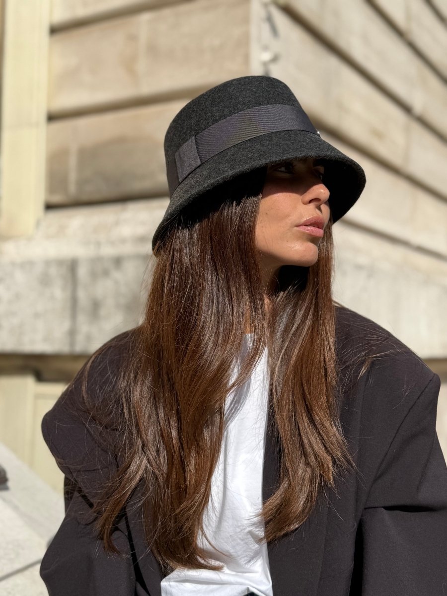 Mary Bob court 5 cm en Laine Gris chiné foncé - Joe & Mey