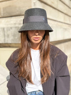 Mary Bob court 5 cm en Laine Gris chiné foncé - Joe & Mey