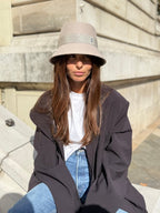 Mary Bob court 5 cm en Laine Taupe - Joe & Mey