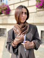 Mitaines longues vegan effet cuir uni - Joe & Mey