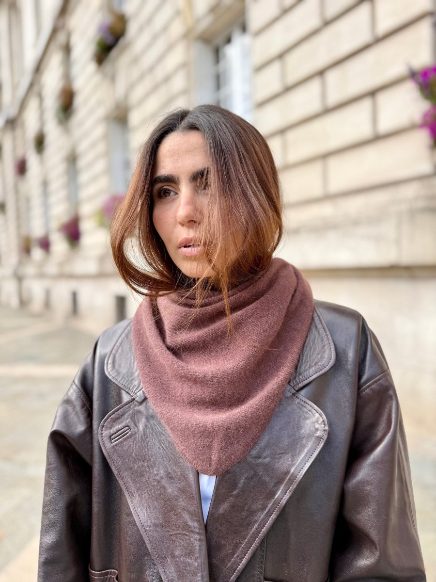 Triangle écharpe de Cou en Laine et Cachemire - Joe & Mey