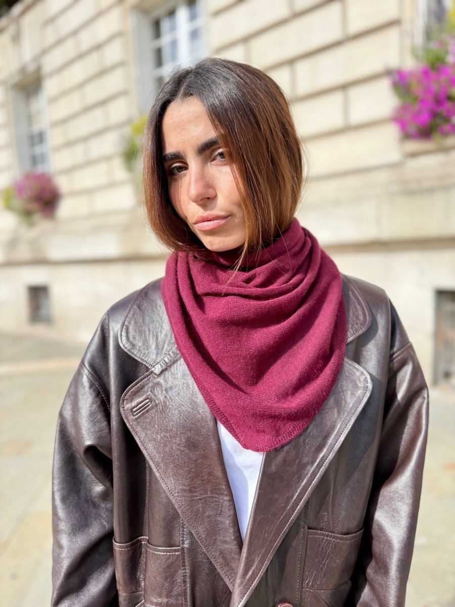 Triangle écharpe de Cou en Laine et Cachemire - Joe & Mey