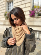 Triangle écharpe de Cou en Laine et Cachemire - Joe & Mey