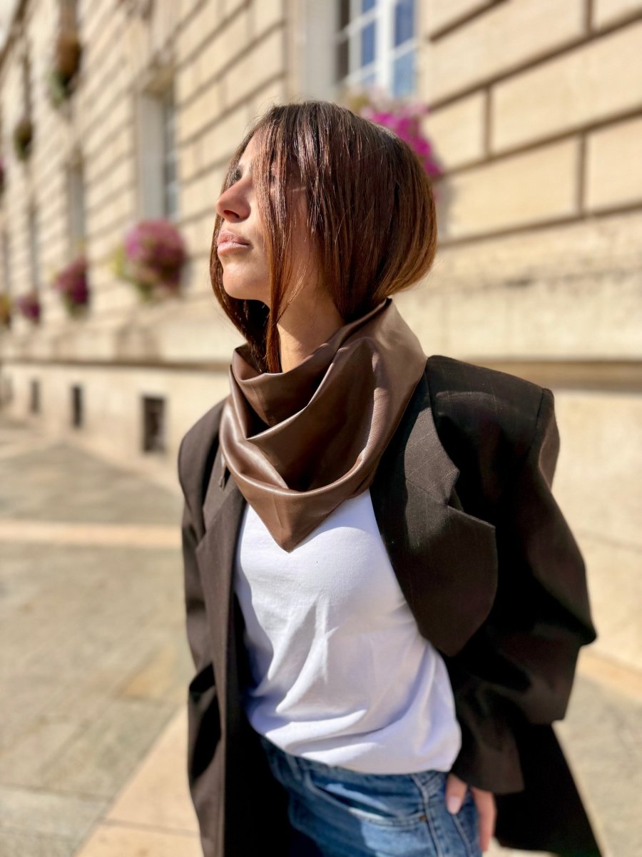 Triangle écharpe Effet Cuir Vegan - Joe & Mey