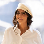 Béret asymétrique en laine – Blanc – vue 2