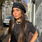 Béret asymétrique en laine – Noir – vue 7
