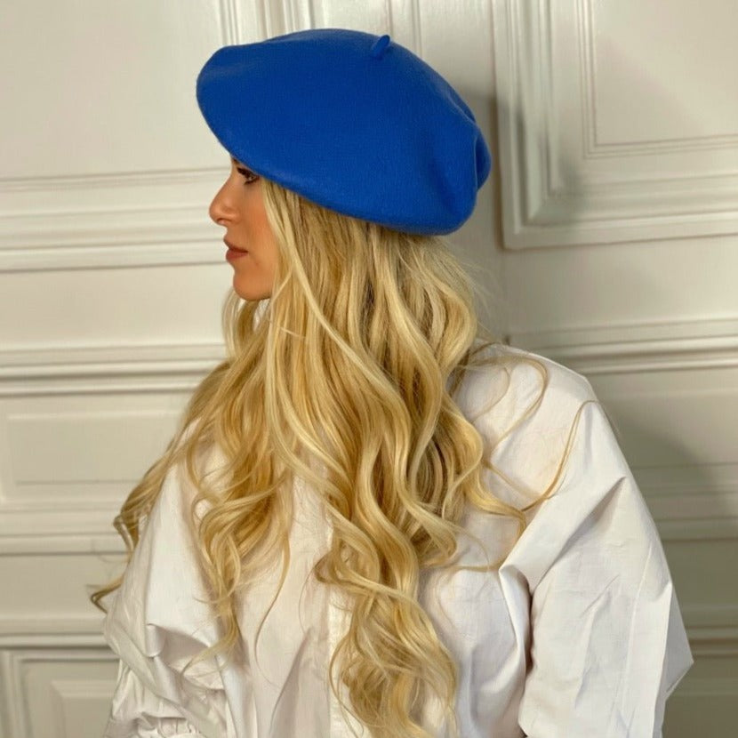 Béret Emily en laine – Bleu – vue 4