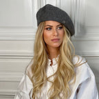 Béret Emily en laine – Gris chiné foncé – vue 1