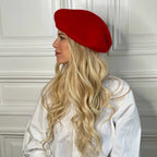 Béret Emily en laine – Rouge – vue 3