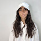 Casquette baseball effet déchiré – Blanc – vue 2