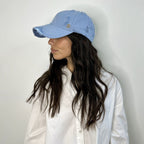 Casquette baseball effet déchiré – Bleu ciel – vue 1