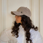 Casquette baseball effet velours – Beige – vue 3