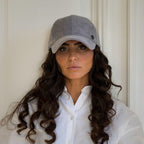 Casquette baseball effet velours – Gris clair – vue 2