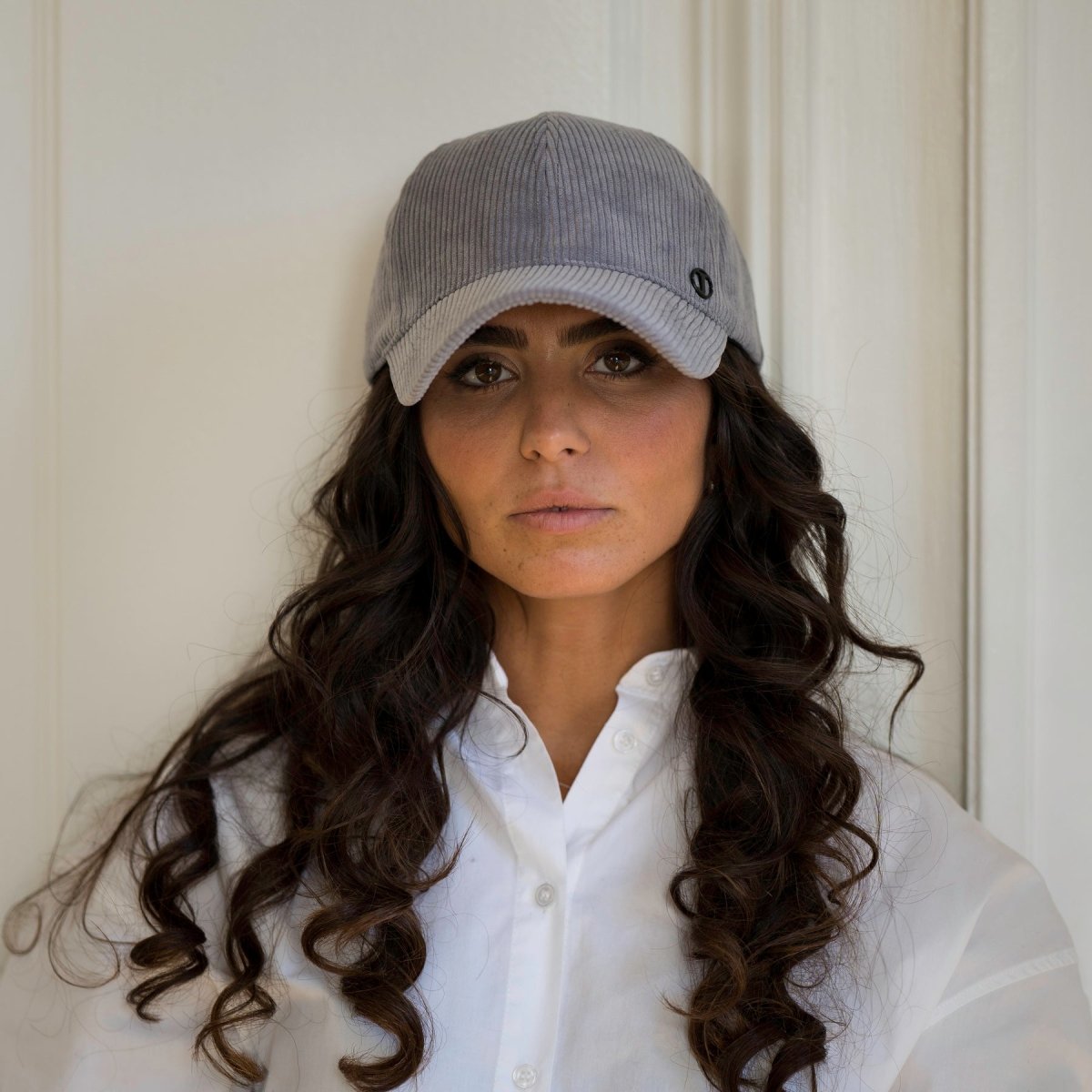 Casquette baseball effet velours – Gris clair – vue 2