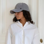 Casquette baseball effet velours – Gris clair – vue 3