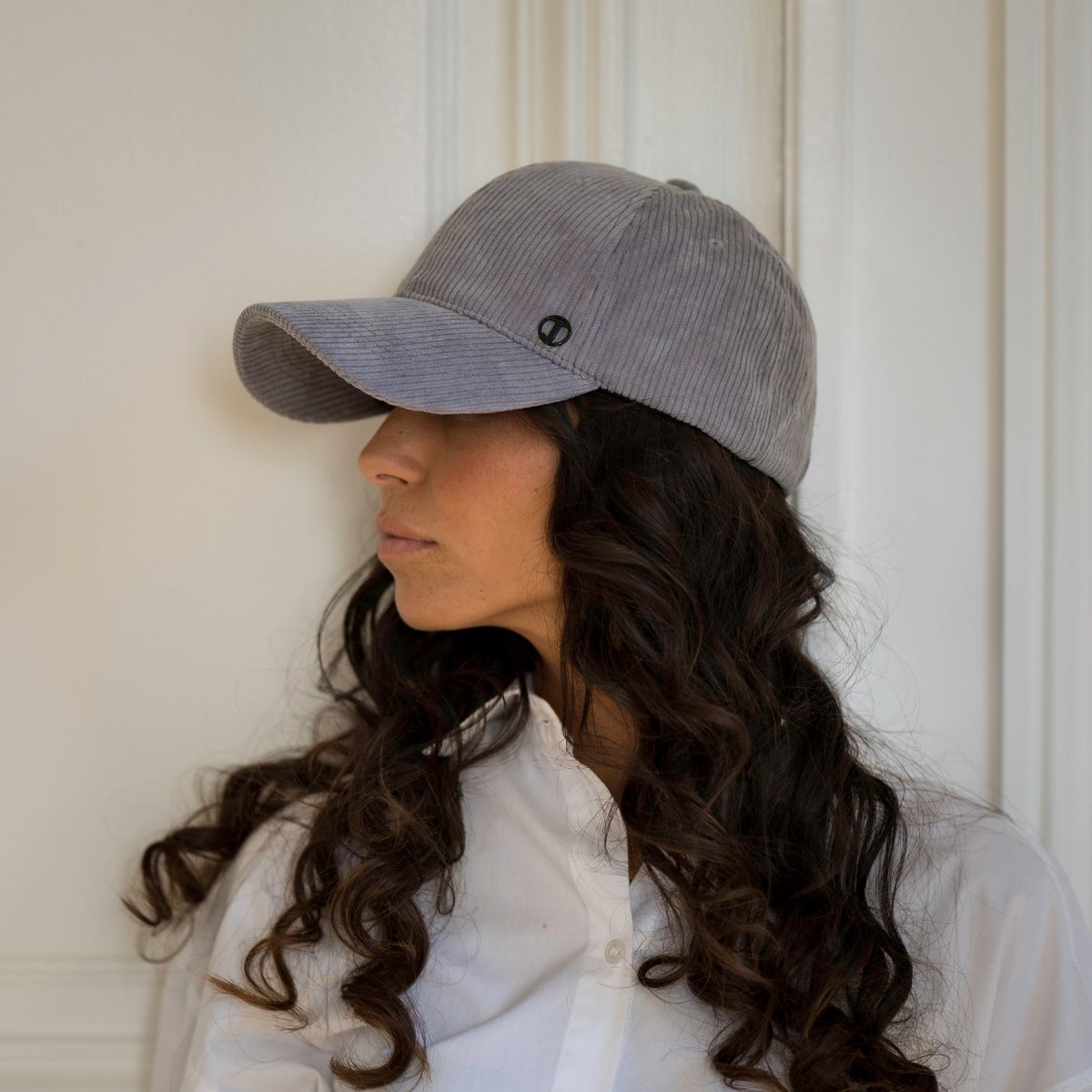 Casquette baseball effet velours – Gris clair – vue 4