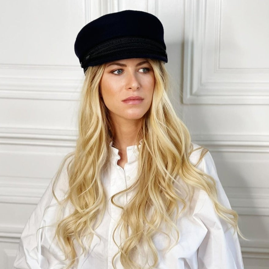 Casquette marin en laine – Noir – vue 8