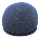 Casquette plate bombée en laine – Bleu chiné – vue 5