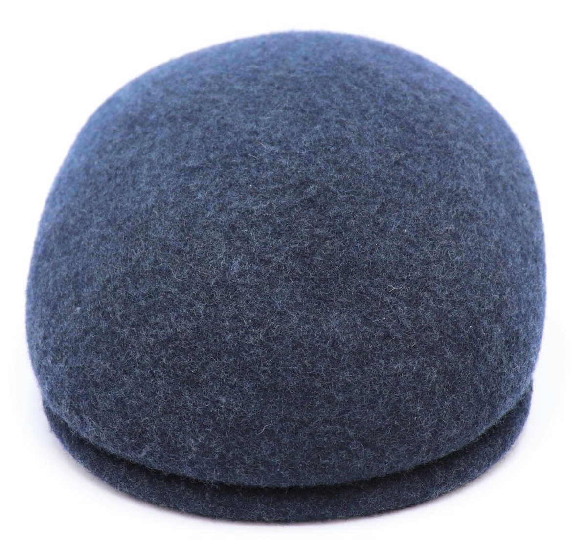 Casquette plate bombée en laine – Bleu chiné – vue 5