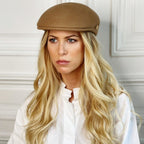 Casquette plate bombée en laine – Camel – vue 3