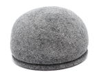 Casquette plate bombée en laine – Gris chiné clair – vue 3