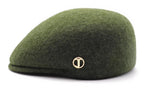 Casquette plate bombée en laine – Kaki chiné – vue 1